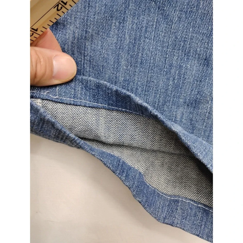 Levi's 505 Mens Regular Fit Jeans 36x29 Medium Blue Wash Denim Hemmed